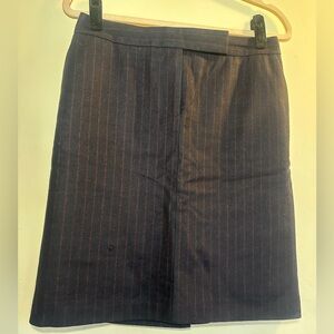 J. Crew Navy and Red Striped Pencil wool cashmere Skirt